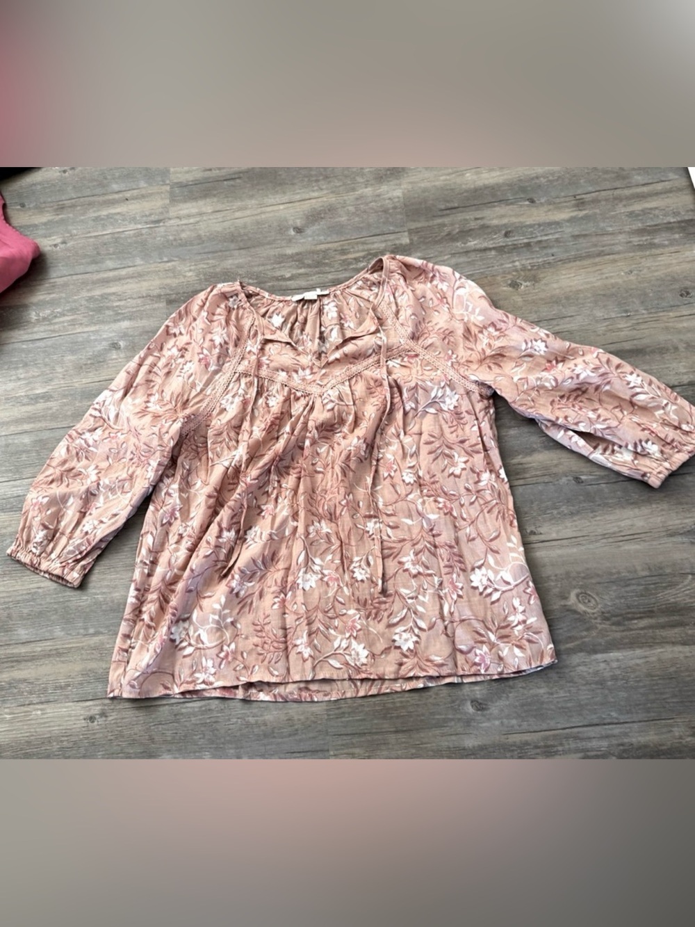 Cooper and Ella boho-style floral peasant blouse